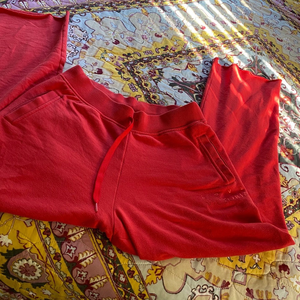 - - Red Victoria secret boyfriend sweats
